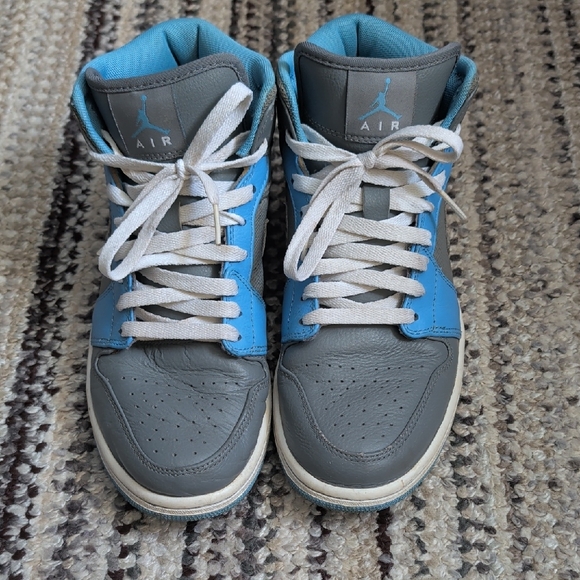 Air High-Top Sneakers - Gray and Blue